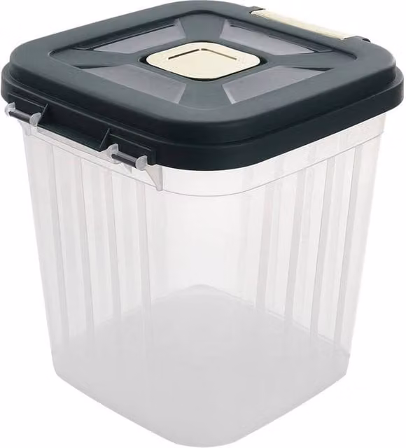 FLAVORA Small Airtight and Leakproof Plastic Dry Food Storage Container in Transparent – 1