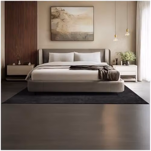 tectake Zonelle Fluffy Rug, Black, W/D: 160 x 230 cm – 1