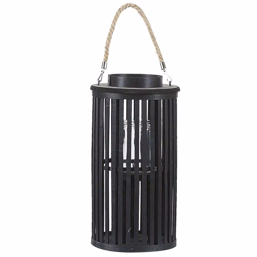 Wyld and Coco Black Boho Style Oval Tabletop Pillar Candle Holder, Height: 40 cm – 3