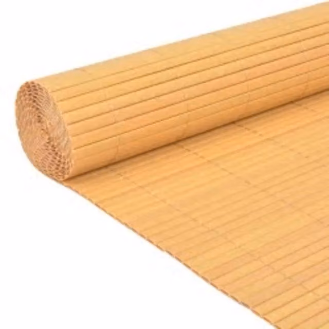 Berkfield Home Durable Double-Sided PVC Garden Fence Strip, Yellow, W: 300 cm, H: 110 cm