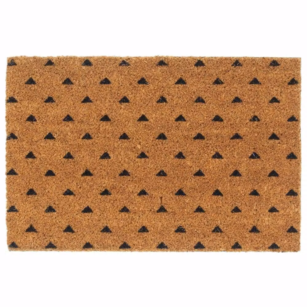 Berkfield Home Rectangular Coir and PVC Door Mat in Brown and Sand, W: 60 cm, D: 40 cm – 1