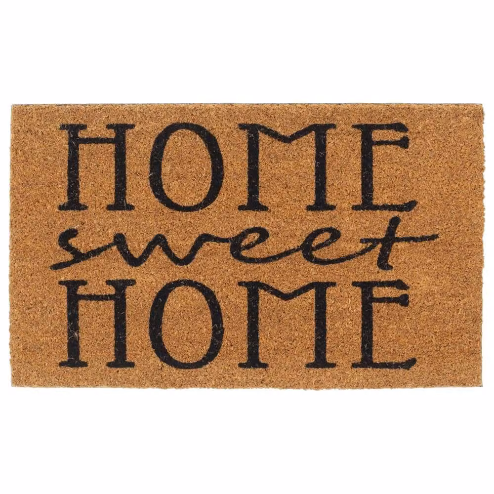 Berkfield Home Durable Rectangular Coir and PVC Door Mat, Brown, W: 45 cm, D: 75 cm, H: 1.6 cm – 2