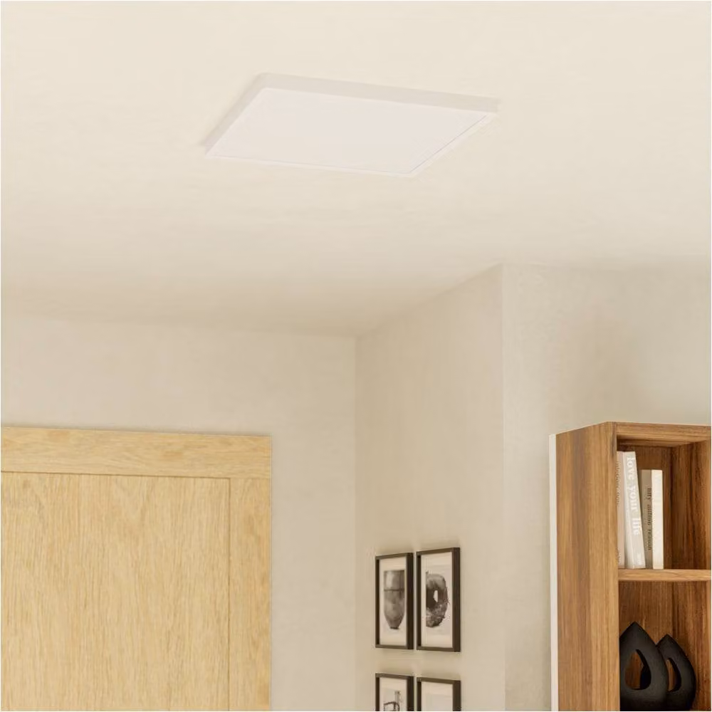 Loops Modern White Square LED Ceiling Light with Included Bulb – 2