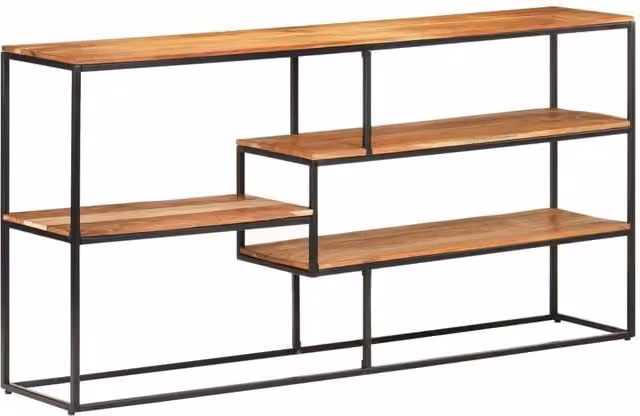 Berkfield Home Industrial Sideboard in Brown Solid Acacia Wood, W/D/H: 150 x 30 x 75 cm