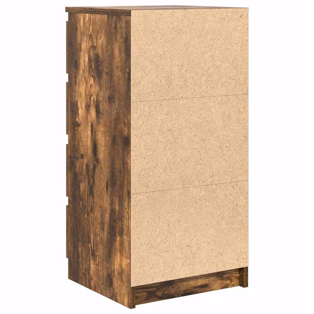 Berkfield Home Smoked Oak Sideboard in Brown, W/D/H: 37.5 x 35 x 76 cm – 4