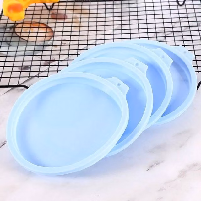 SPETLEK 4-piece Set of Round Blue Silicone Ramekins, 10.16 cm Diameter – 1