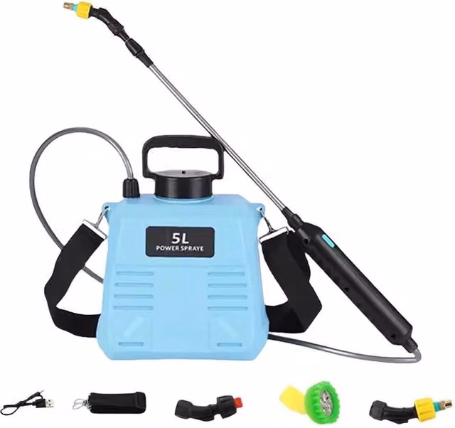 NESTLUNE Battery Powered Electric Garden Sprayer, 5L, Blue
