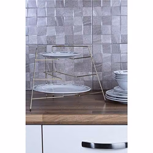 Premier Gold Plated Metal Corner Plate Rack – 2