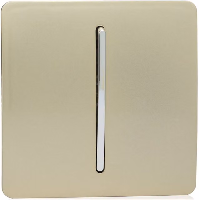 Trendi Switch 10 Amp Triple Pole Fan Isolator Switch, Champagne Gold