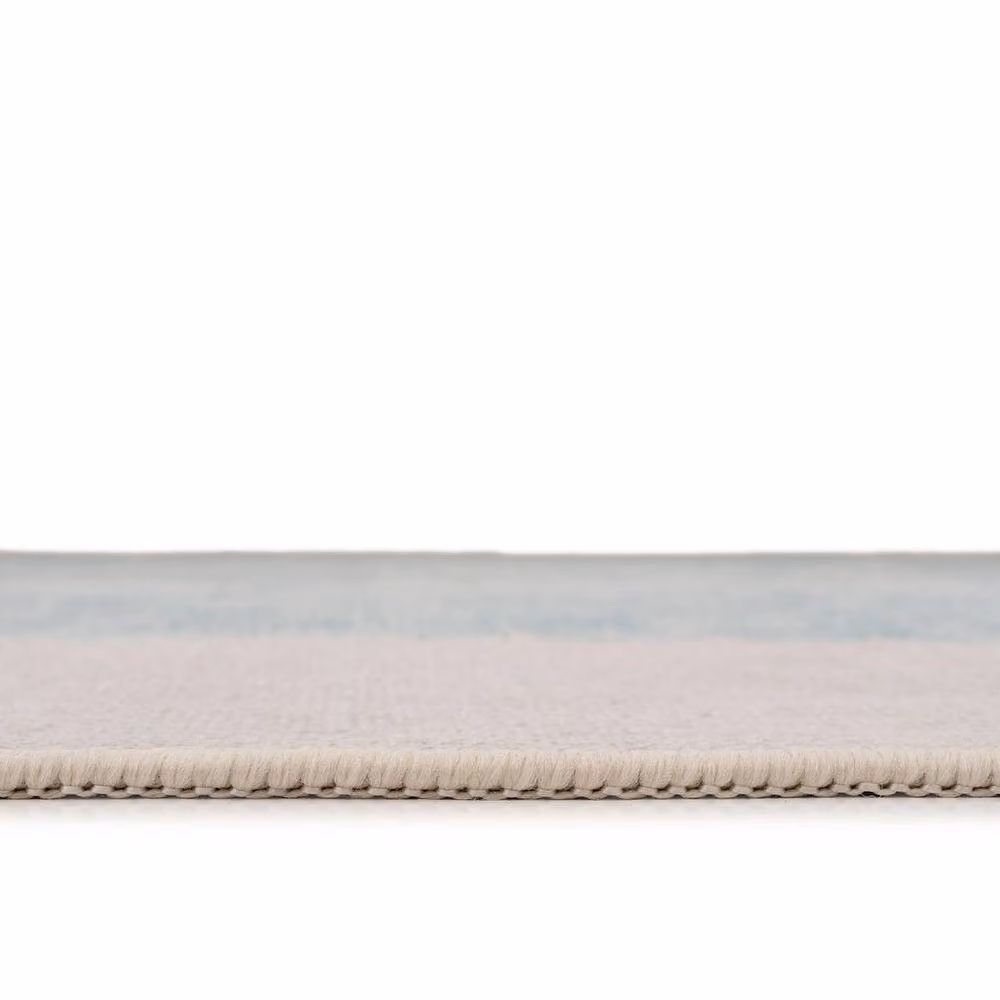 Kukoon Abstract Soft Pile Area Rug in Duck Egg Blue, W: 80 cm x L: 150 cm – 2