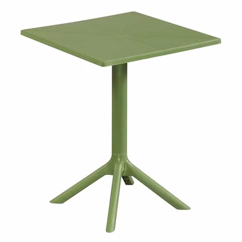 Core Products Rimini Bistro Dining Table for Garden and Patio, Square W/D/H: 60 x 60 x 75 cm, White and Green – 1