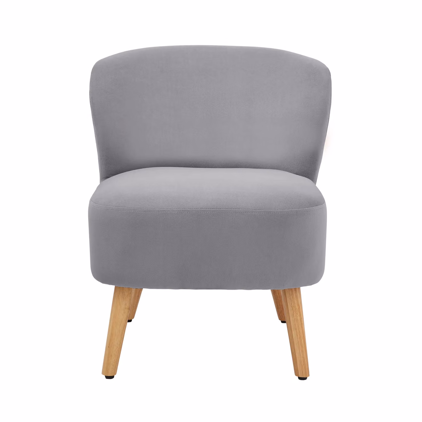GFW Evie Grey Velvet Tub Accent Chair with Armrests – 2