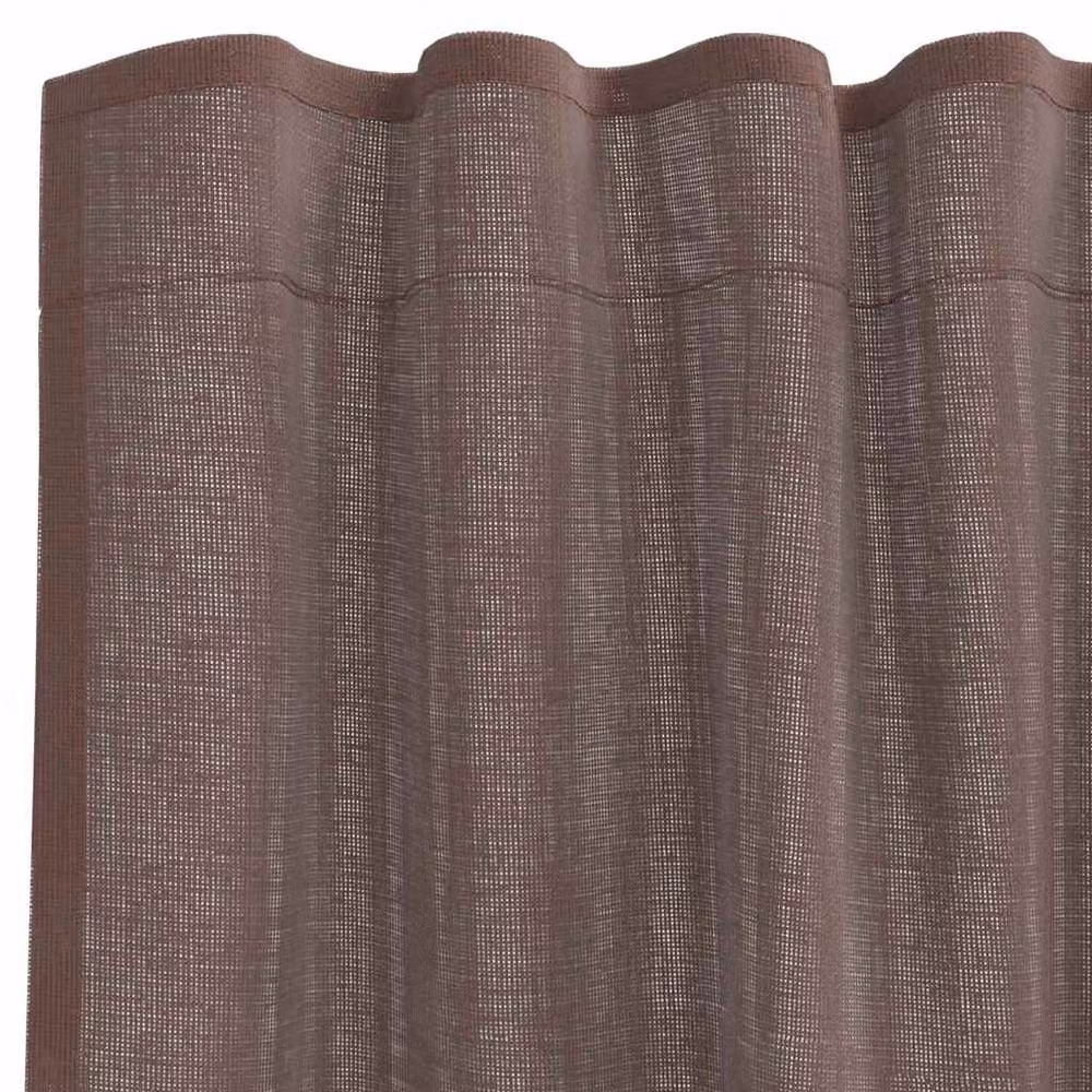 Berkfield Home Brown Voile Fabric Curtains with Rod Pockets, 2 Pack, W: 140 cm, H: 260 cm – 4