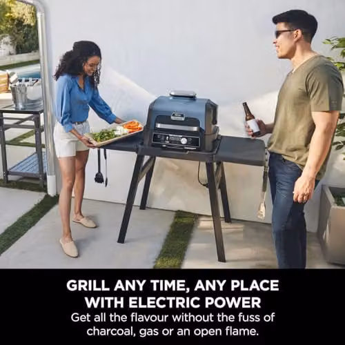 Ninja Woodfire Pro Connect XL Electric BBQ Grill and Smoker, Black and Blue – 4