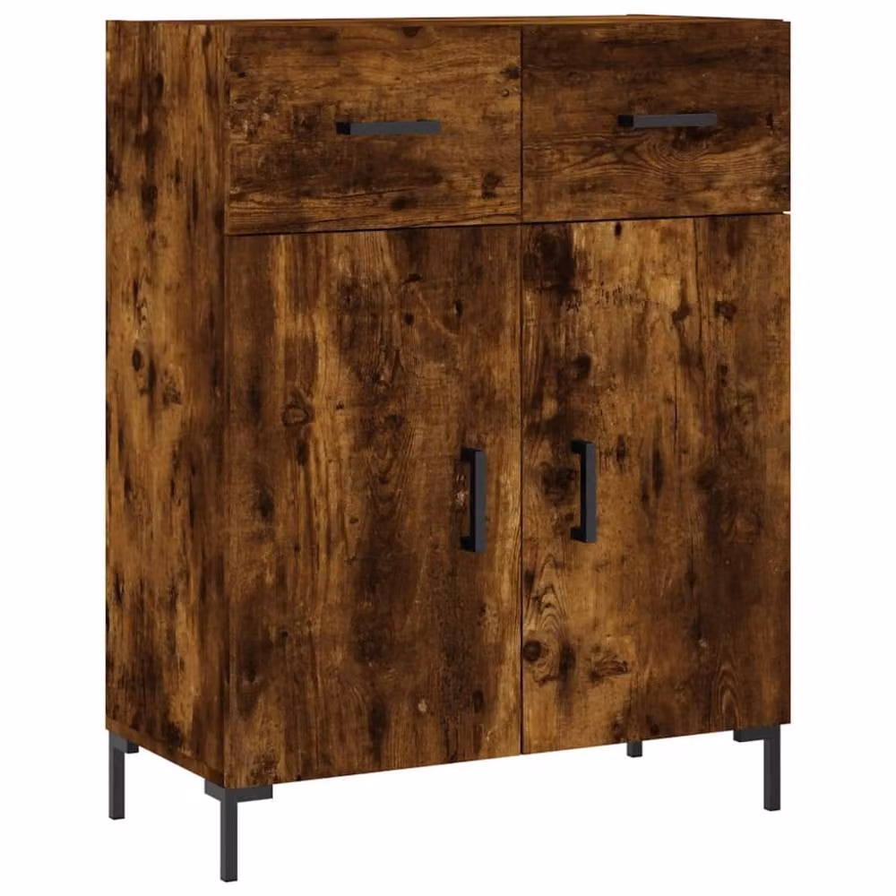 Berkfield Home Smoked Oak Sideboard in Brown, W/D/H: 69.5 x 34 x 90 cm – 3