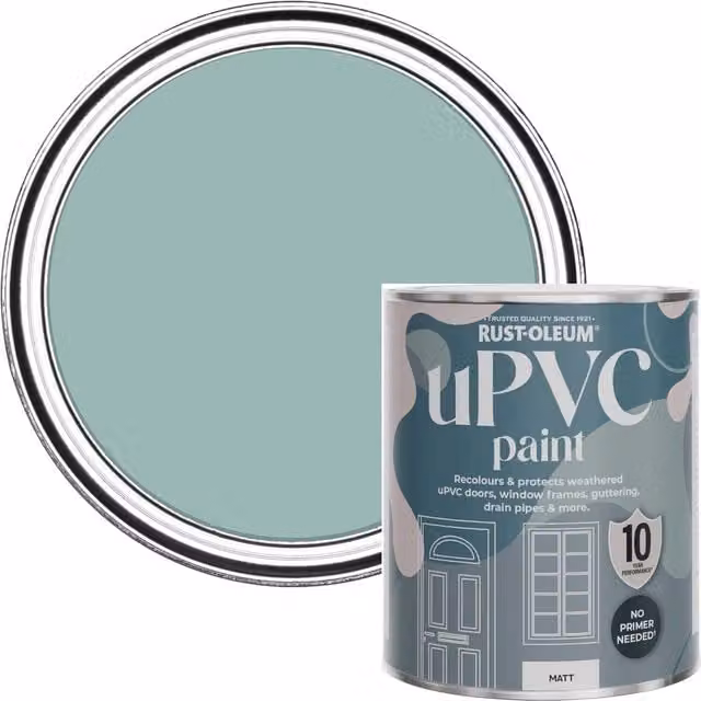 Rust-Oleum Matt uPVC Door and Window Paint in Coastal Blue, 750ml