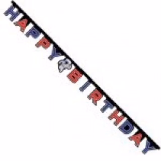 KDMD Red Space Odyssey Party Letter Pennant Banner