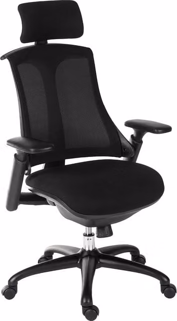 Teknik Rapport Mesh Executive Chair in Black with Headrest and Armrests