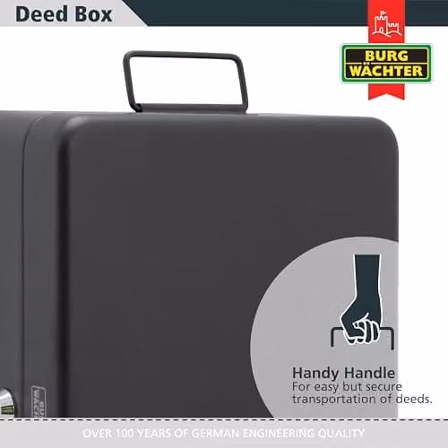 Sterling DB01 Black Steel Document Box with Handles, W/D/H: 30.48 x 30.48 x 30.48 cm – 5