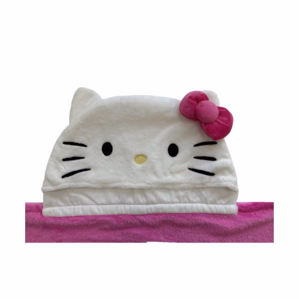 Hello Kitty Rose 3D Cosplay Hooded Fleece Throw Blanket in Pink, W: 120 cm, D: 150 cm – 2