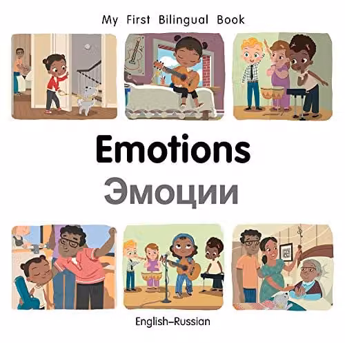 Milet Publishing My First Bilingual Book Emotions English-Russian Multicolour Cardboard Book