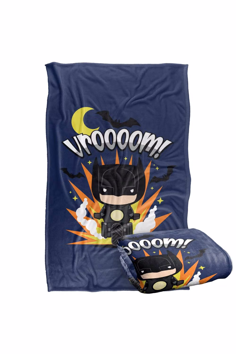 LOGOVISION The Batman (2022) Vroom Batcycle Chibi Super Soft Fleece Throw Blanket, Multicolour, W/D/H: 91 x 147 cm – 6