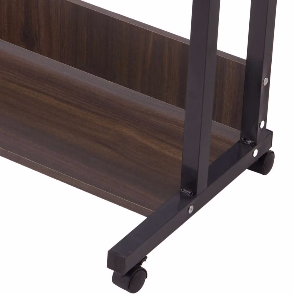 FLAVORA Dark Oak Laptop Desk and Sofa Bed Side Table in Brown, W: 80 cm, D: 45 cm – 3