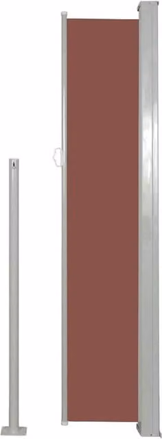 Berkfield Home Brown Retractable Side Awning W: 120 cm, D: 500 cm