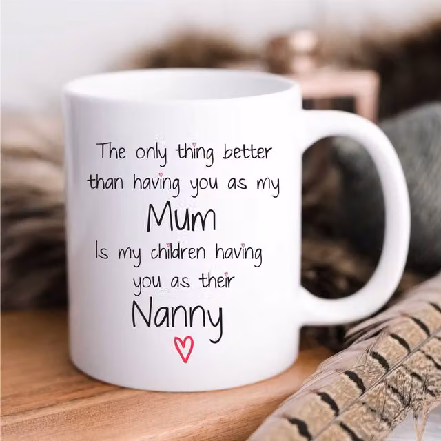 60 SECOND MAKEOVER Mum, Nanny, Children Ceramic Mug in White – 1