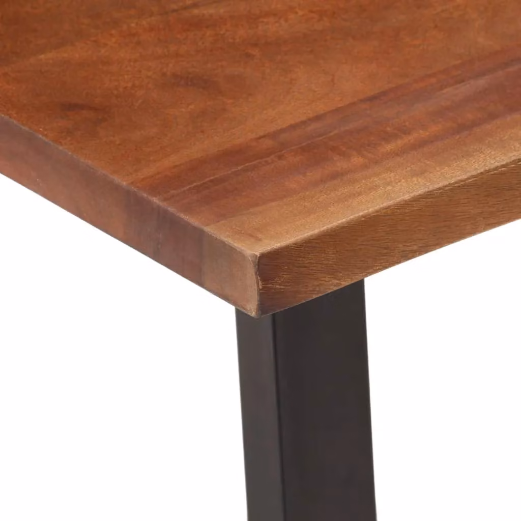 Berkfield Home Honey Brown Acacia Solid Wood Coffee Table with Live Edge, W/D/H: 110 x 55 x 40 cm – 4