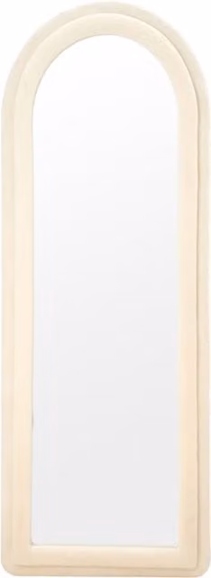 Livingandhome Double-Arch Framed Full-Length Mirror in Beige