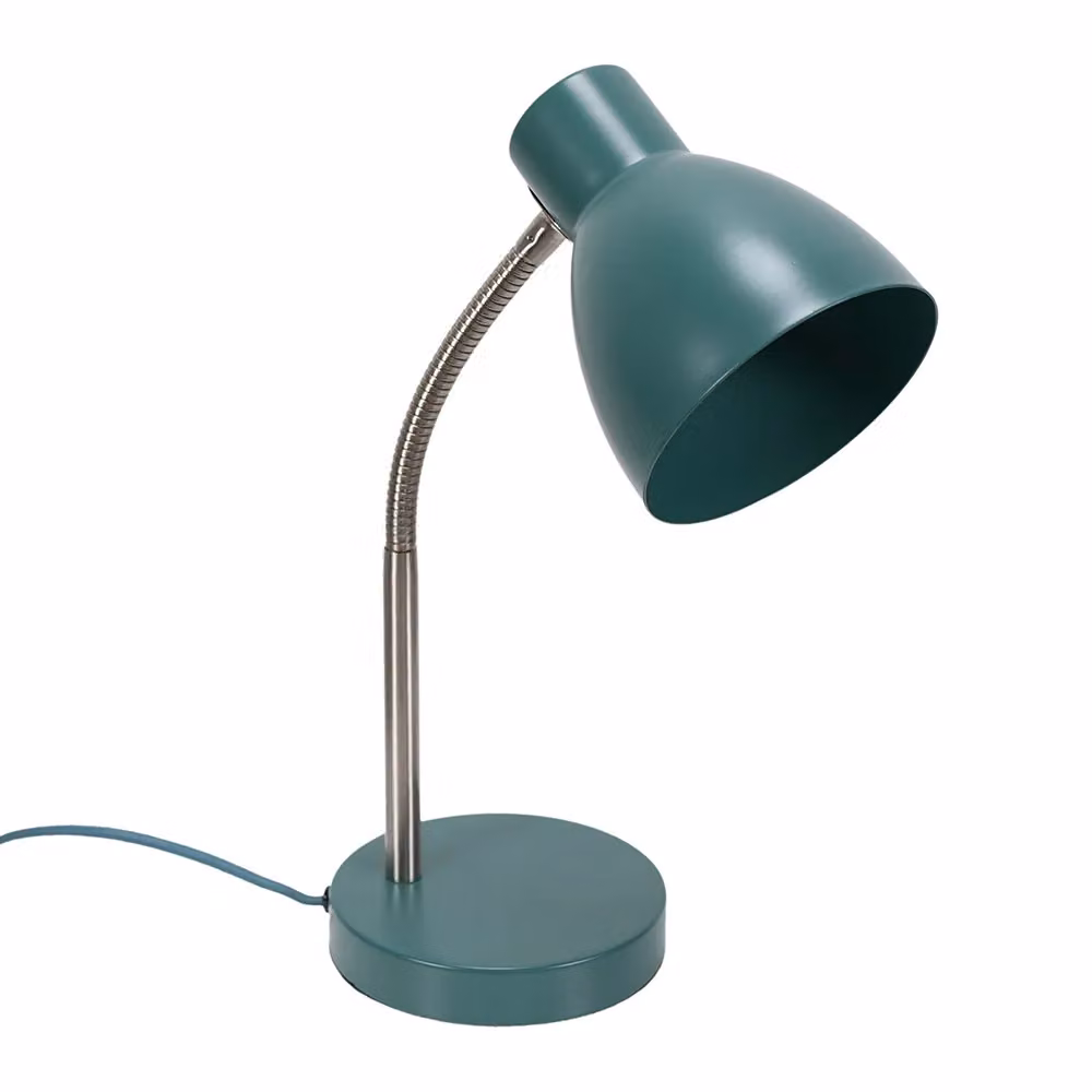 ValueLights Keela Adjustable LED Desk Lamp in Blue and Wood – 2