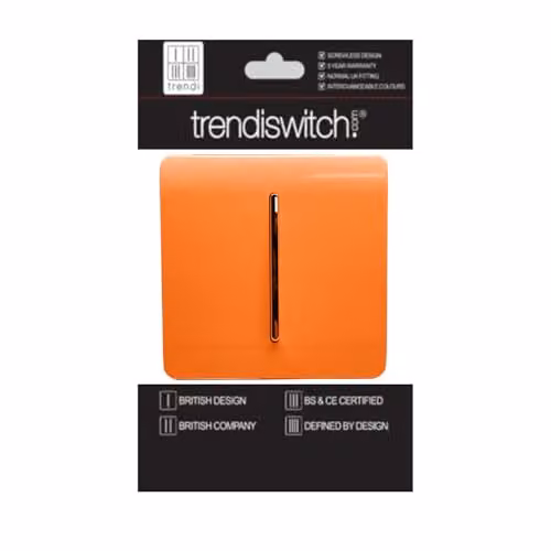 Trendi Switch 10 Amp Triple Pole Fan Isolator Switch with Chrome Rocker in Orange – 2