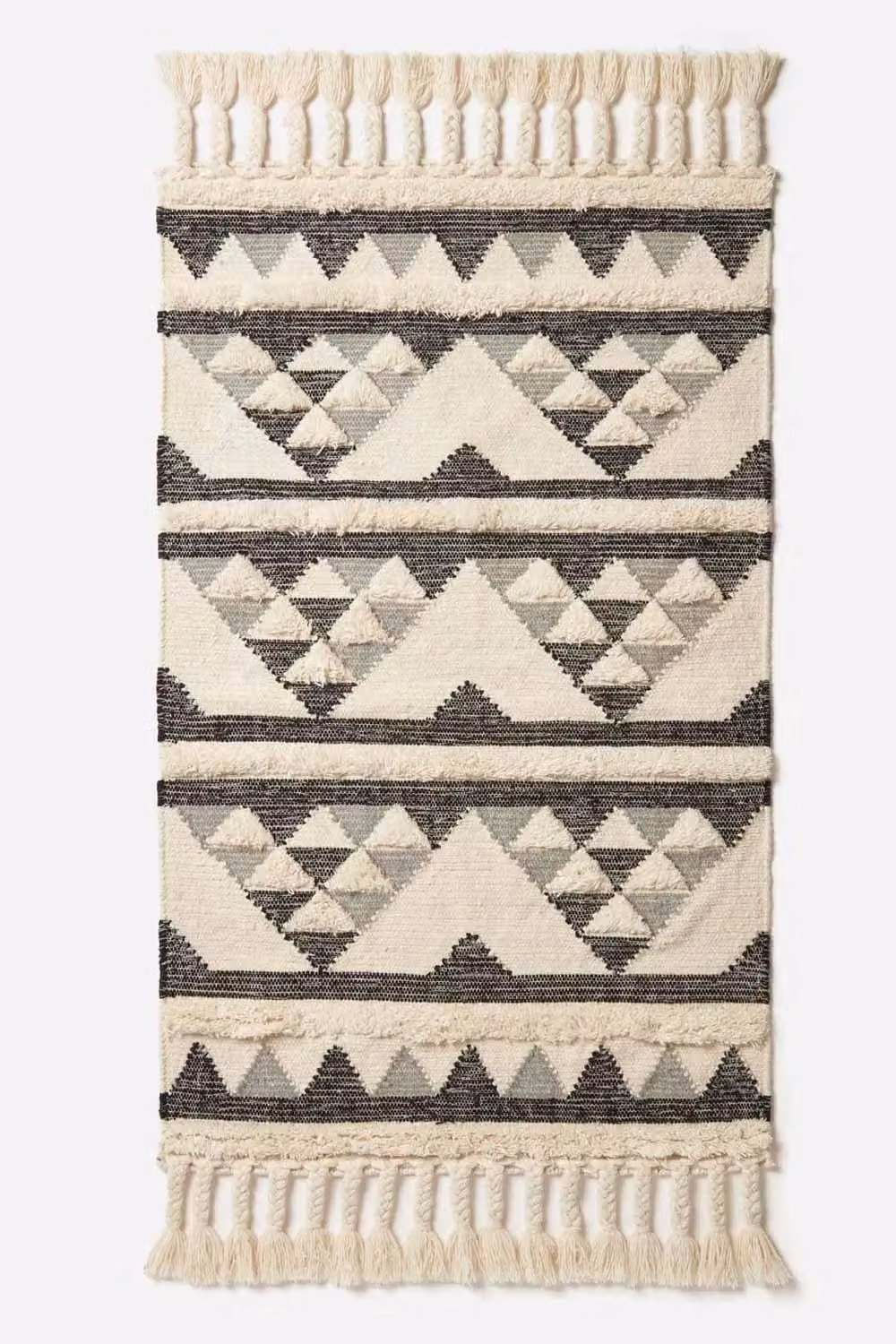 Homescapes Kota Black and Grey Kilim Wool and Cotton Rug, W: 160 cm, L: 230 cm – 2