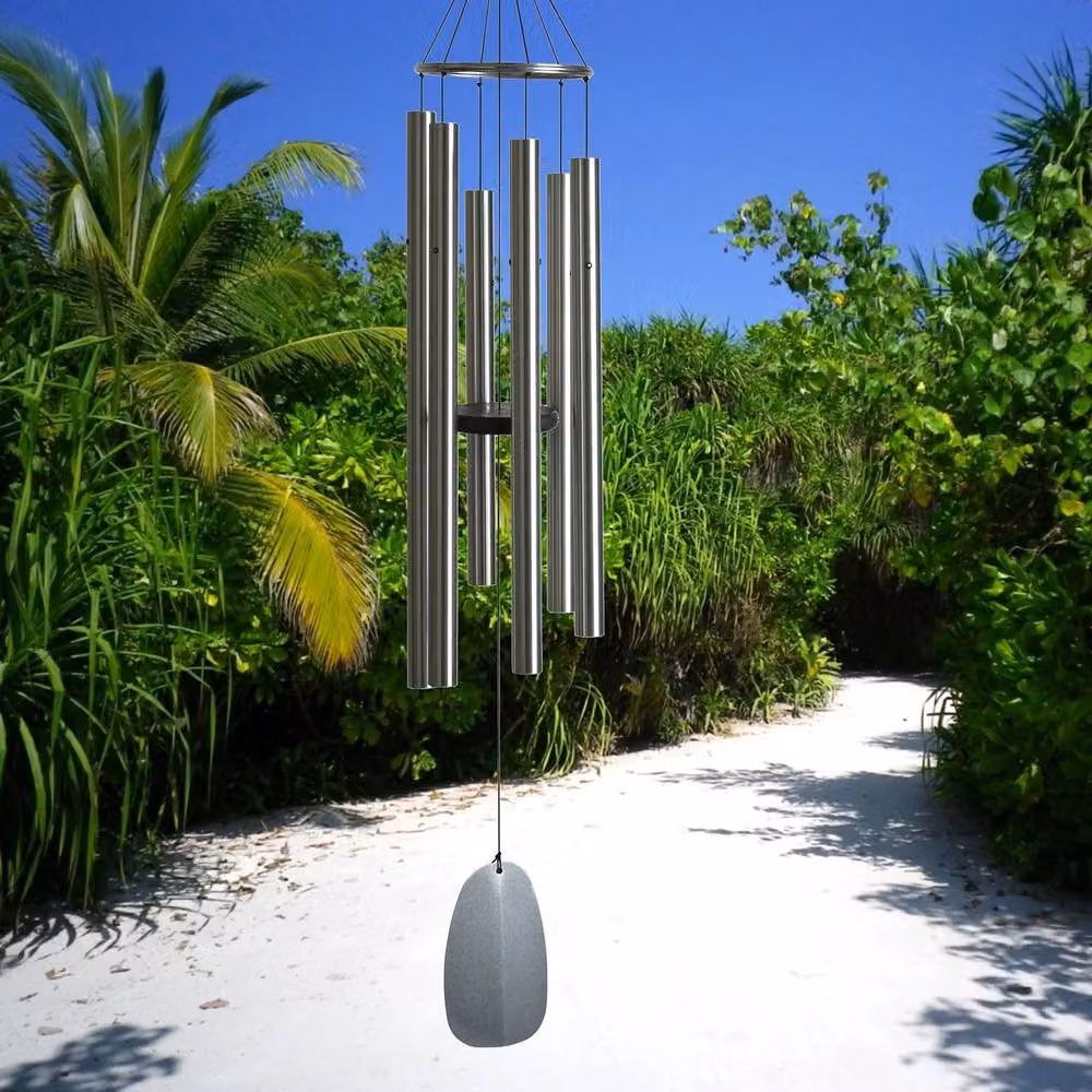 Woodstock Chimes Large Silver Outdoor Wind Chime – 4