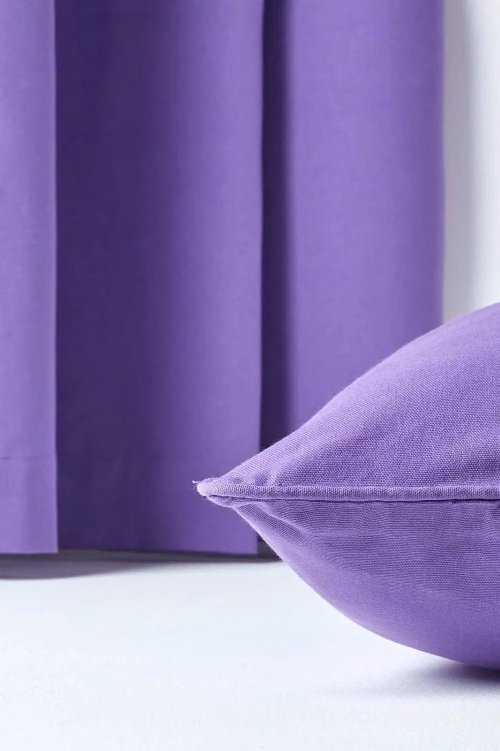 Homescapes Plain Purple Cotton Square Cushion Cover, W/D/H: 45 x 45 x 45 cm – 4