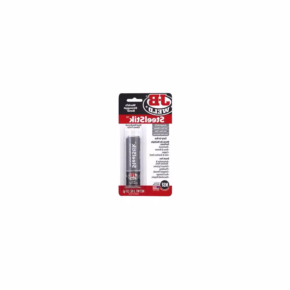 J-B Weld SteelStik Heat Resistant Epoxy Putty, White and Grey, 57 g – 2