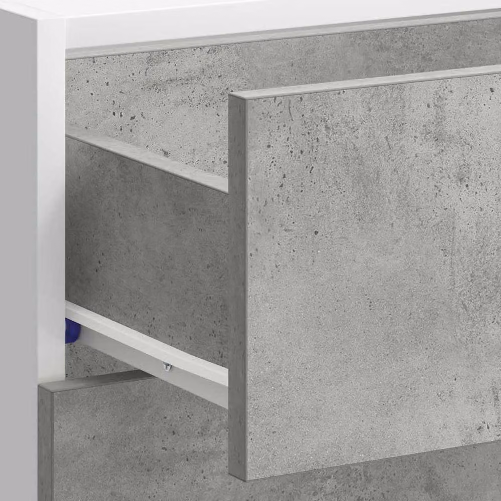 Berkfield Home Durable Bottom Cabinet in Concrete Grey, W: 40 cm, D: 46 cm, H: 81.5 cm – 2