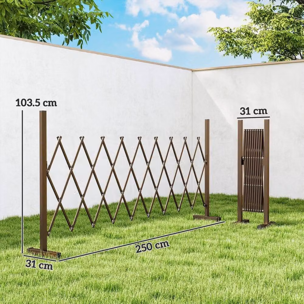 Kelvenix Brown Aluminium Alloy Movable Pet Safety Fence, Height: 1.2 m, Width: 32 mm – 2