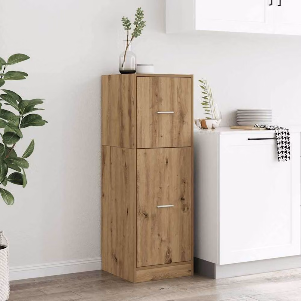 Berkfield Home Apothecary Cabinet in Artisan Oak, Brown, W/D/H: 40 x 41 x 118 cm – 2