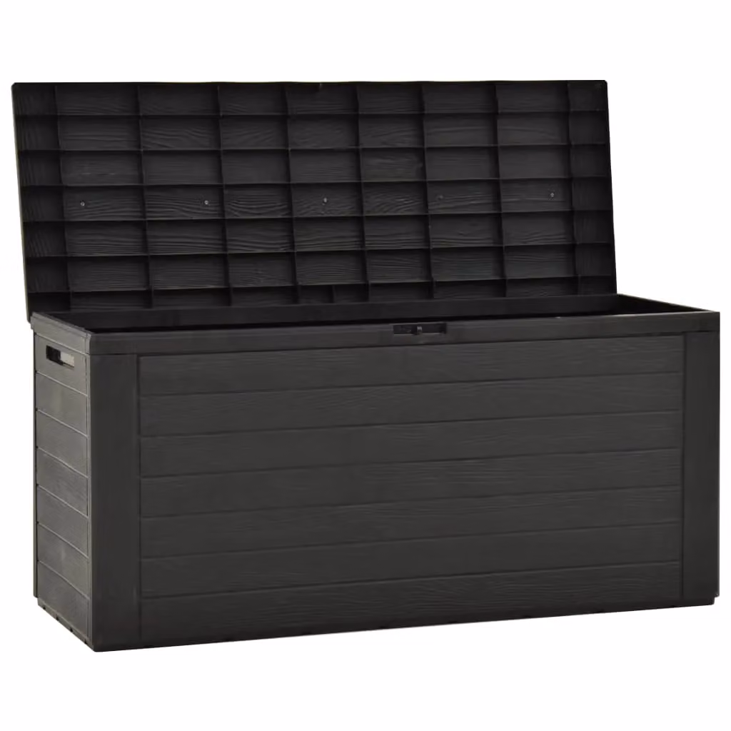 Berkfield Home Garden Storage Box in Anthracite and Black, W/D/H: 116 x 44 x 55 cm – 4
