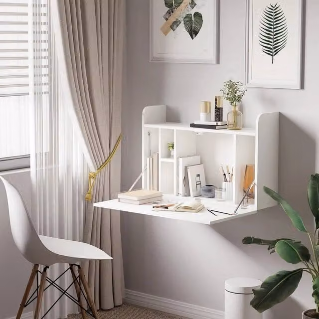 EONLION White Wall Mounted Folding Laptop Desk – 1