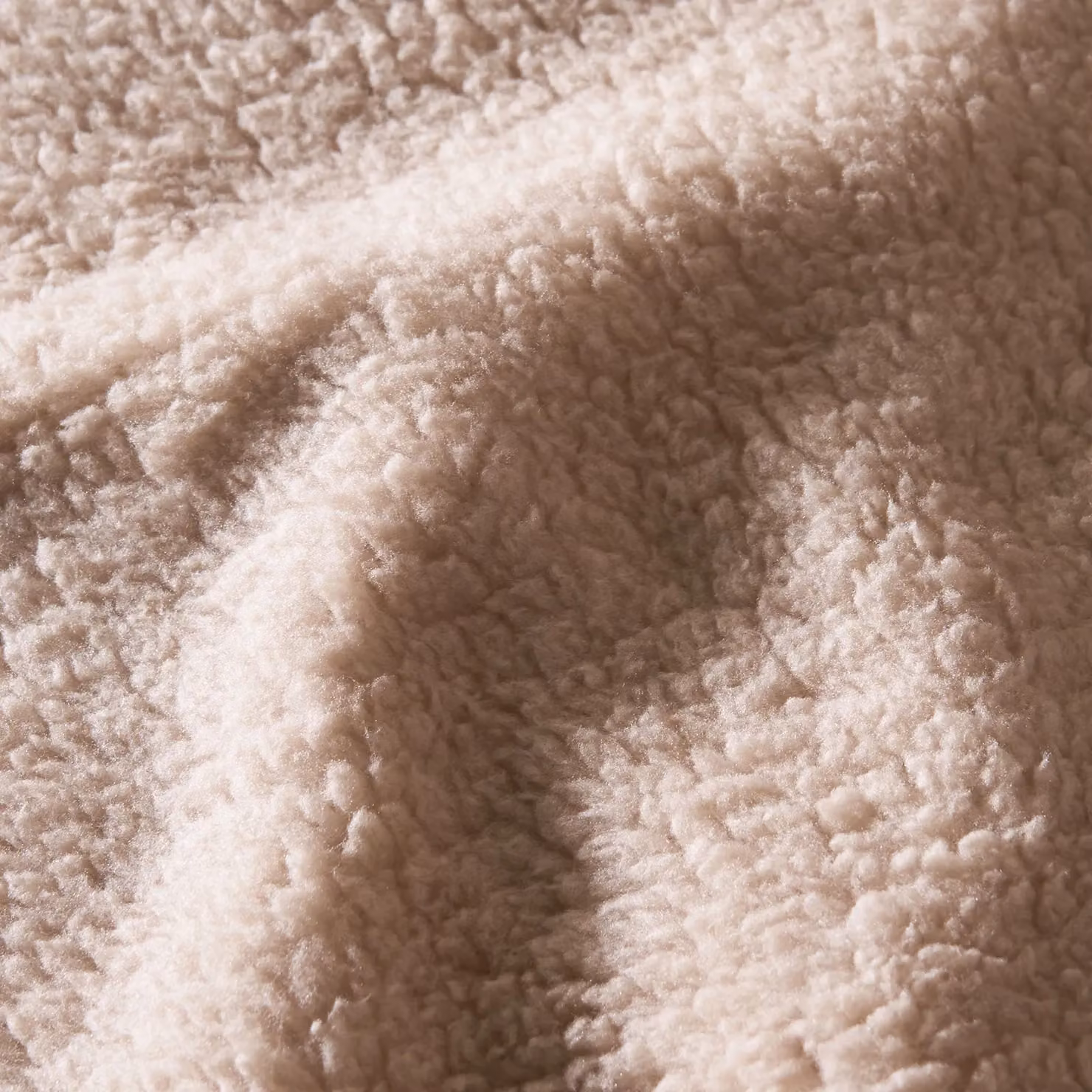 OHS 2 Pack Teddy Fleece Pillowcases, Beige, W/H: 50 x 75 cm – 3