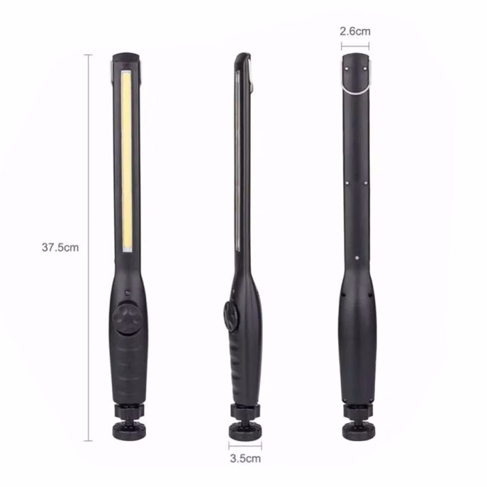 SPETLEK 2-Piece Portable Magnetic COB LED Work Light in Black – 2