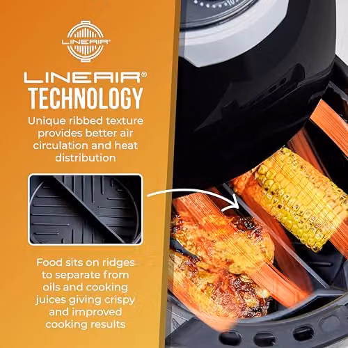 Tower Black Round Silicone Airfryer Solid Tray with Divider Suitable for Circular Air Fryers up to 4 Litres – 4