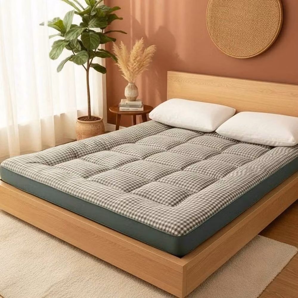 PAWNORA Green King Size Fabric Floor Mattress, W: 150 cm, D: 200 cm – 3