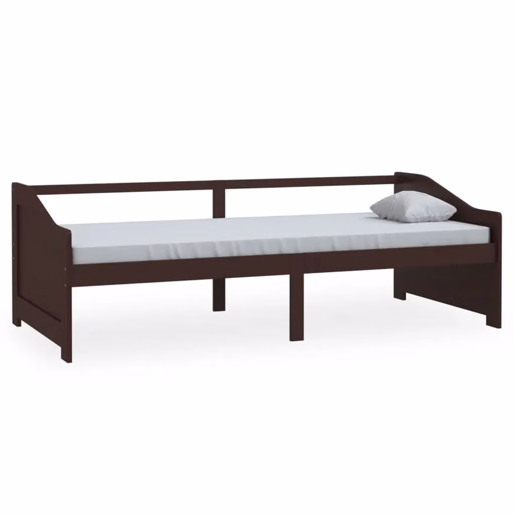 Berkfield Home 3-Seater Day Bed in Dark Brown Solid Pinewood, W/D/H: 200 x 90 x 90 cm – 2