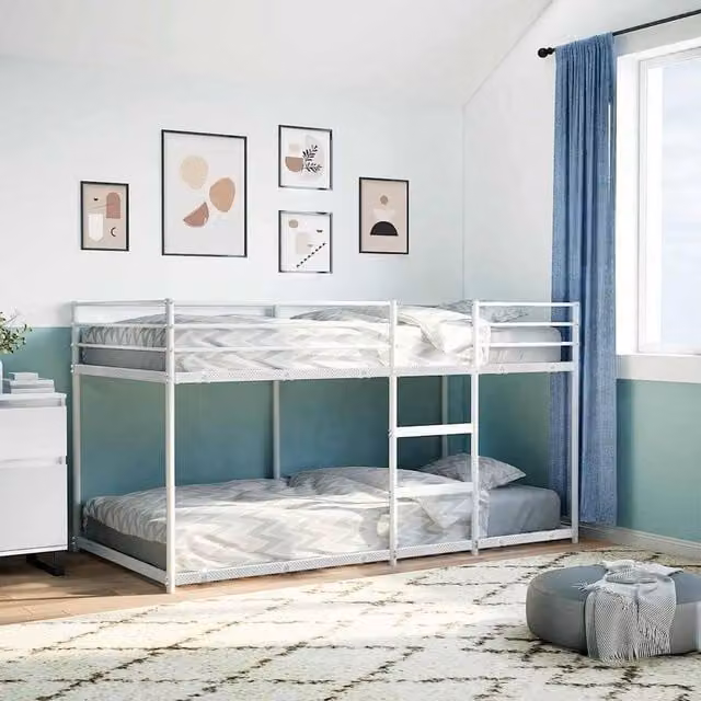 Berkfield Home White Metal Breathable Bunk Bed – 1
