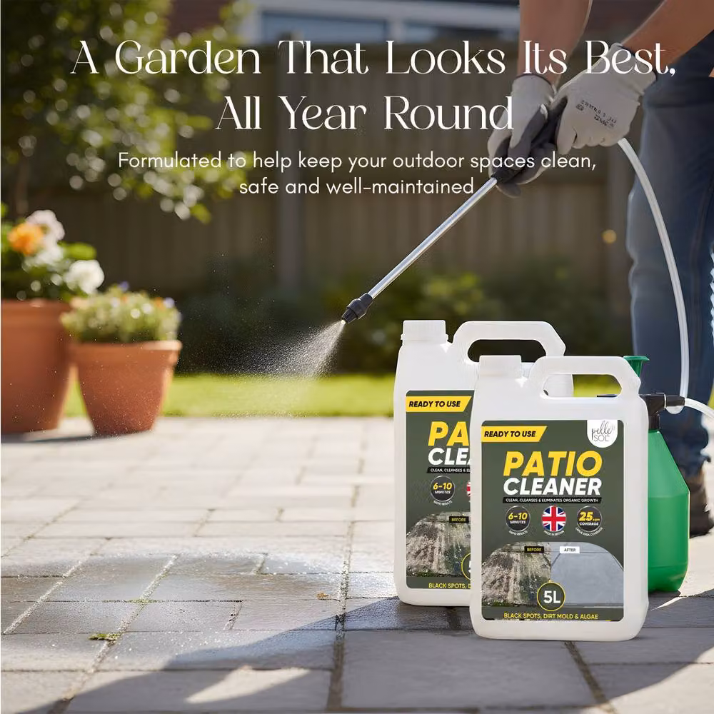 Pelle & Sol Outdoor Patio Cleaner and Moss Remover, 2 x 5L, White – 6