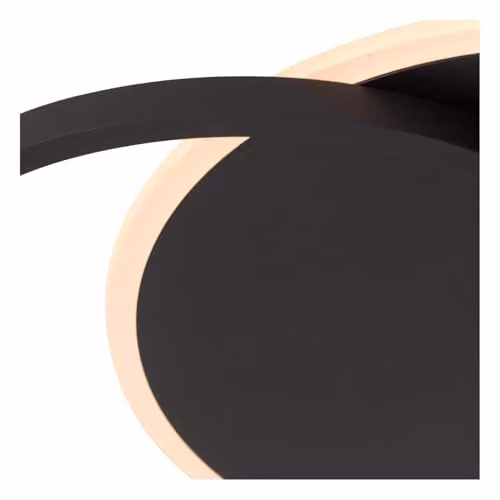 Lucide Axelle Black LED Flush Ceiling Light, Warm White, Diameter: 29.5 cm – 4